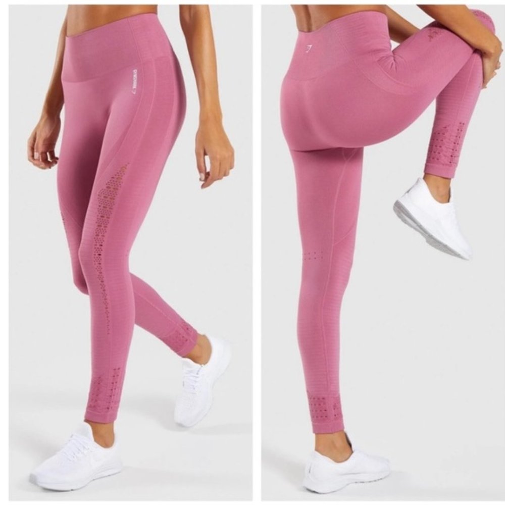 Gymshark Energy+ Seamless Leggings - Dusky Pink - Size M